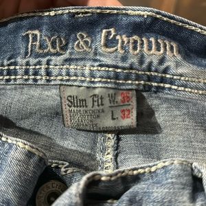 Mens jeans sixe 36x32. Axe and crown